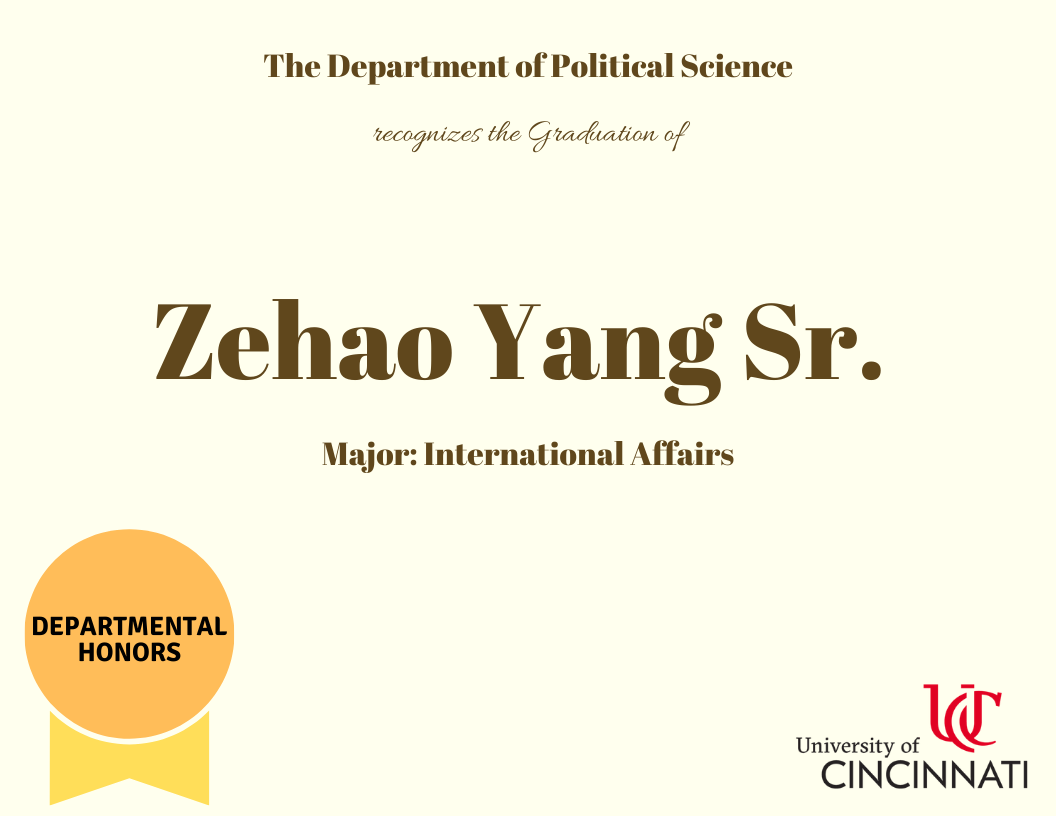 Zehao Yang Sr